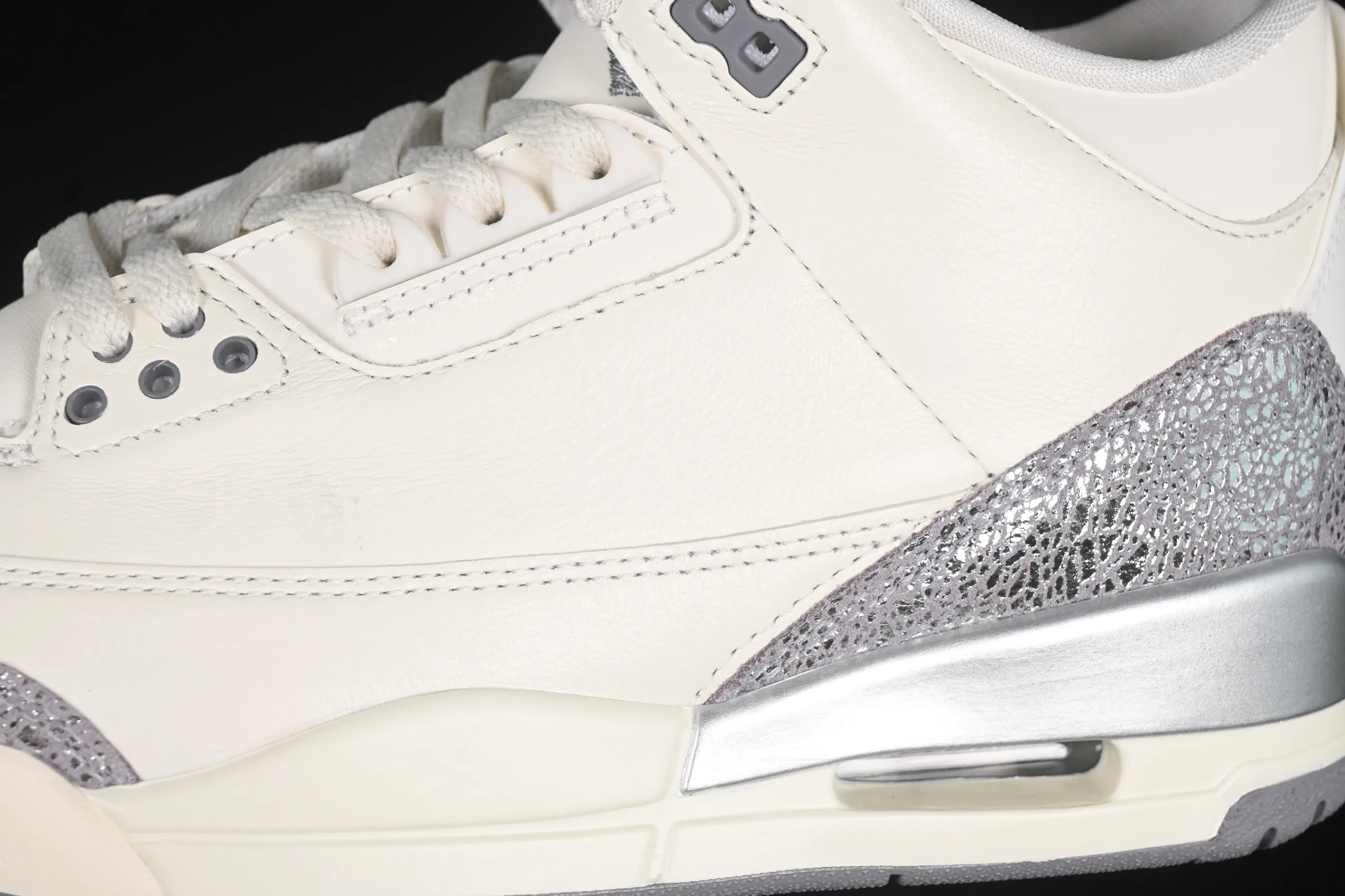 All categories Air Jordan Jordan series basketball shoes Air Jordan 3 OG version Air Jordan 3 "Sail Metallic Silver" AJ3 Joe 3 Metallic Silver CK9246-100